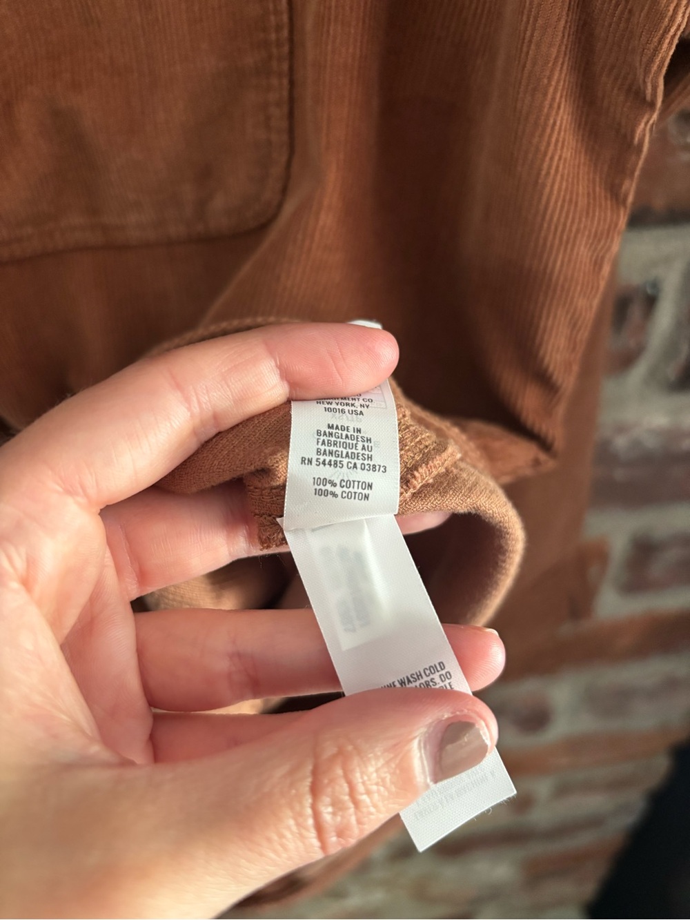 Aerie Offline Brown Corduroy Button Up Shirt Jacket, XS - Picture 5 of 6